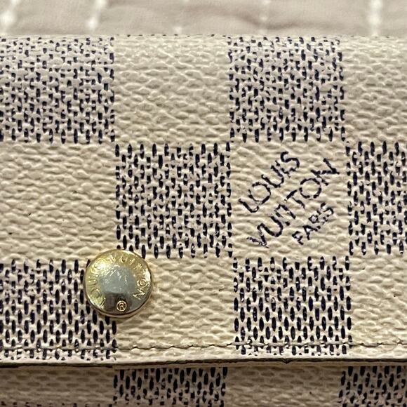 Louis Vuitton LV 4 Key Holder Damier Azur Authentic COA - Picture 3 of 11